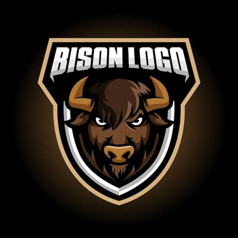 Premium Vector Bison Mascot Logo For Gaming Esport Vector Illustration