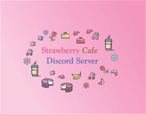 Aesthetic Discord Server Template Strawberry Pink Cafe Themed Download