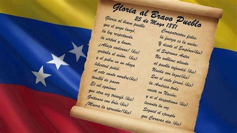 Venezuela Celebra Este 25 De Mayo El Día Del Himno Nacional “gloria Al