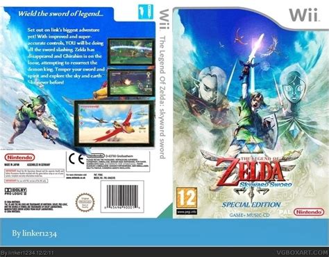 The Legend Of Zelda Skyward Sword Special Edition Wii Box Art Cover By