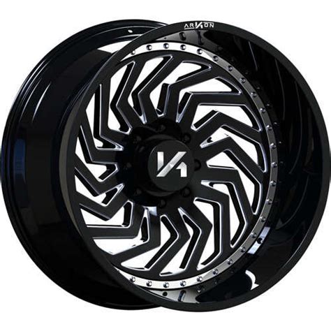 Arkon Off Road Crown Series Victory Gloss Black With Milled Spoke