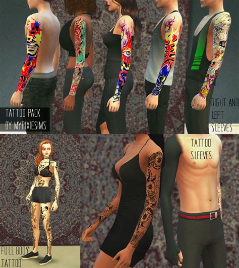 Ts4 Tattoo Sleeve Tattoos Sims 4 Sims 4 Mods Clothes