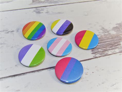 Lgbtq Gay Pride Flag 25mm Pin Badge Gay Transgender