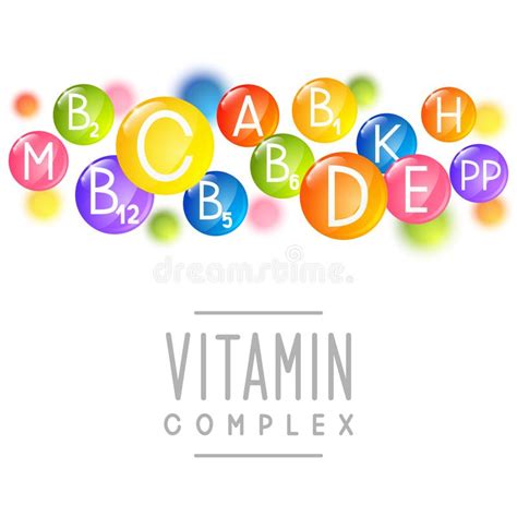 Main Vitamins Background For Your Design Stock Vector Illustration Of