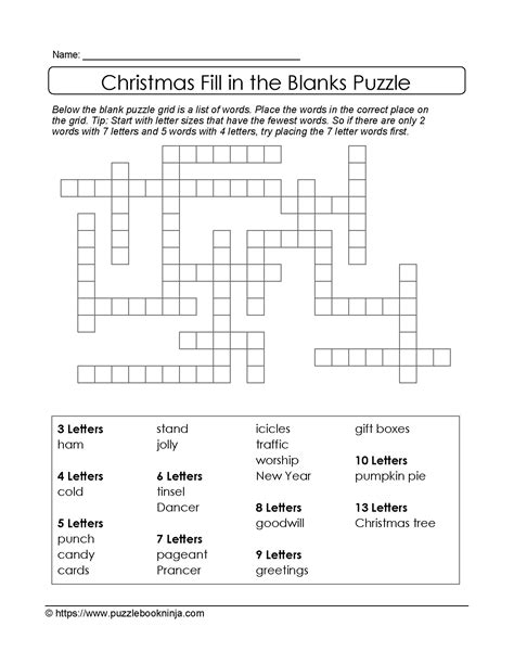 You will have lots of fun training your brain, while completing this free downloadable number fill in puzzle. FREEBIE Xmas puzzle to print. Fill in the blanks crossword like puzzle. | Kindergarten ...
