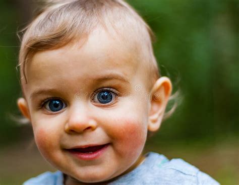 Baby Boy With Blue Eyes Stock Photo Image Of Person 118891978