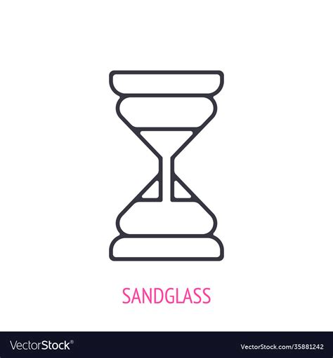 Sandglass Outline Icon Royalty Free Vector Image