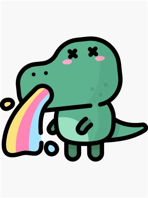 Sick Dino Sticker By Bayan Co Redbubble