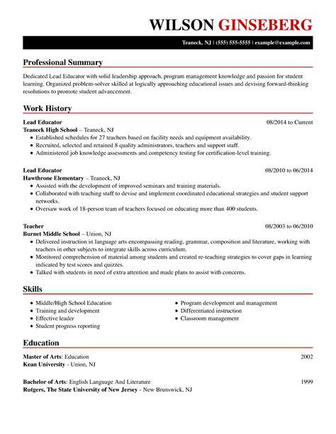 Easy To Customize Teacher Resume Examples For 2020