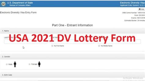 Anyhow the winners results will not be sent through postal mail or email. USA 2021 DV Lottery Form;EDV 2021 Form - GBS Note
