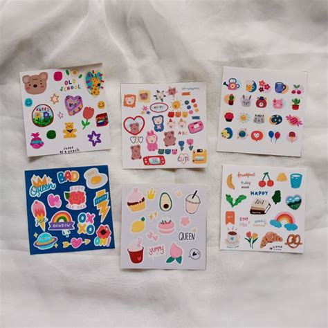Jual Sticker Deco Sheet Pt2 Stiker Lucu Untuk Dekorasi Bujo Polaroid Photocard Indonesia