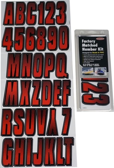 Kawasaki Lettering Redblack 3″ Registration Kit Hardline Products
