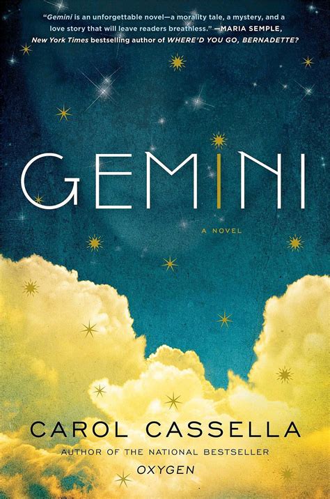 Carol Cassellas Novel Gemini Had Me At Its Beautiful Cover Just