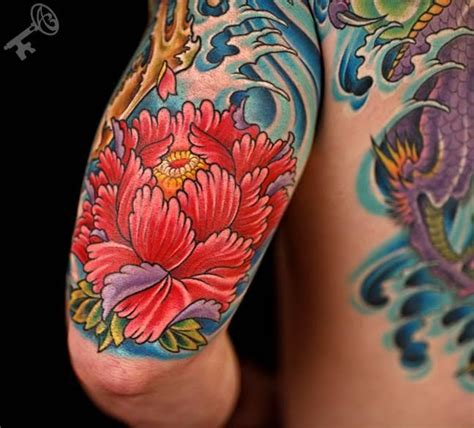 Colored Flower Tattoo 2 By Durb Tattoos