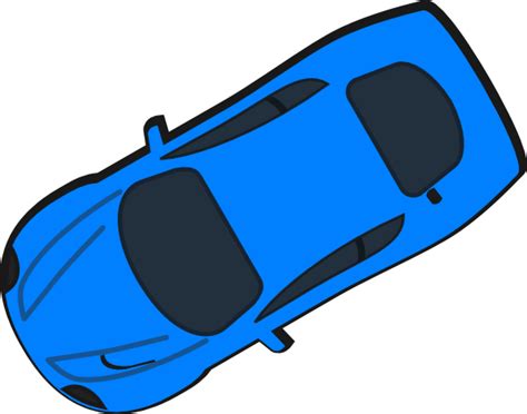 Blue Car Top View 210 Clip Art At Vector