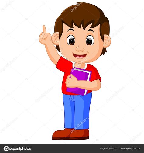 Kids Boy Carrying Book Stock Vector Image By ©hermandesign2015gmail
