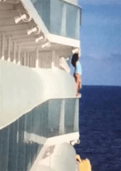 Idiotic Woman Kicked Off Cruise After Climbing Over Balcony Of Ship For