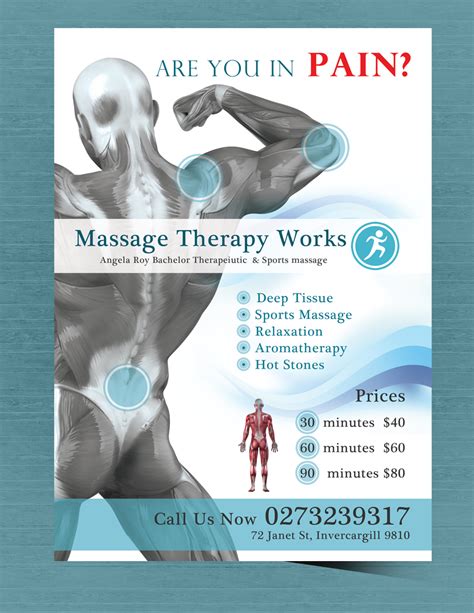 Bold Professional Massage Poster Design For A Company By Uk Design 4058860