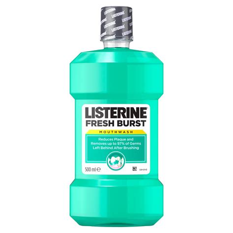 listerine mouthwash freshburst 500ml centra