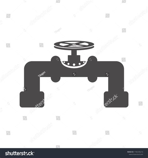 Gas Pipeline Icon Flat Stylevector Illustration Stock Vector Royalty