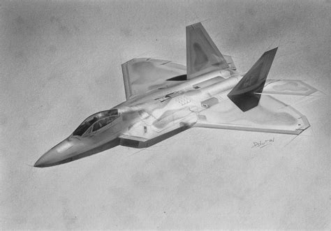 The Lockheed Martin F 22 Raptor Drawing By Adilson Silva