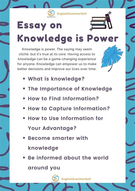 Essay On Knowledge Is Power English Writing Skills Simple Essay