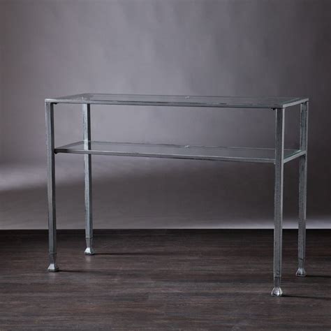 More than that, glass furniture always gives an air of modernity, perfect for the contemporary household. Southern Enterprises Metal-Glass Console Table in Silver ...