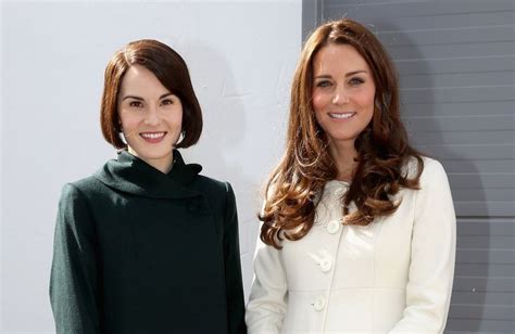 Michelle Dockery And Kate Middleton Downton Abbey Visit Downton
