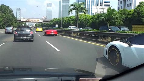 Sport Cars On Jakarta Road Youtube