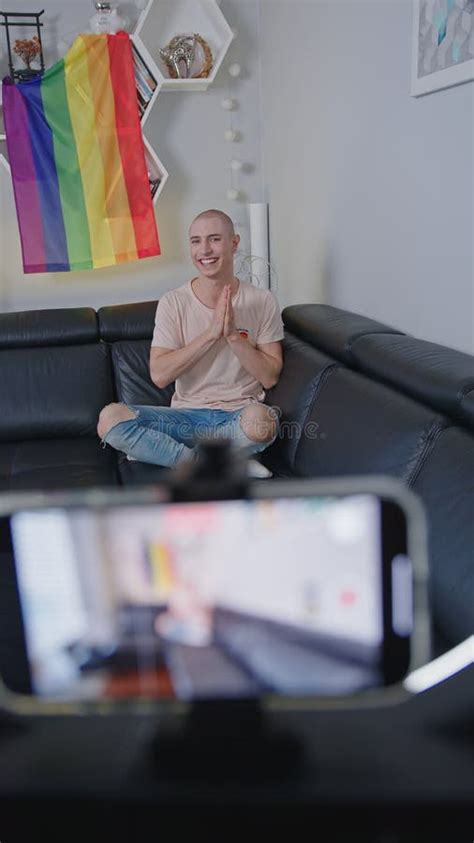European Gay Activist Vlogging And Gaining Popularity On Social Media Stock Photo Image Of