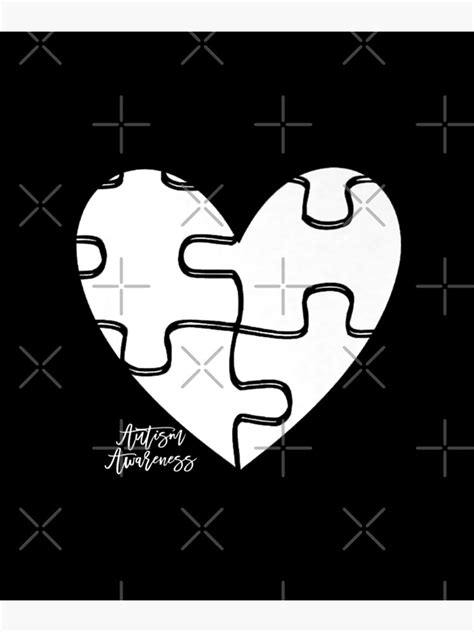 Autism Awareness Puzzle Heart T Shirt Walk For Acceptance Poster For