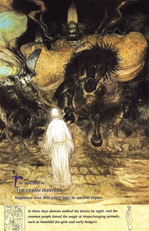 From A Preview Of The Dream Hunters Neil Gaiman and Yoshitaka Amano In