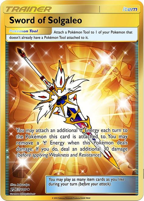 Solgaleo is a psychic/steel type pokémon introduced in generation 7. Sword of Solgaleo Custom Pokemon Card (With images) | Pokemon cards, Cool pokemon cards, Pokemon