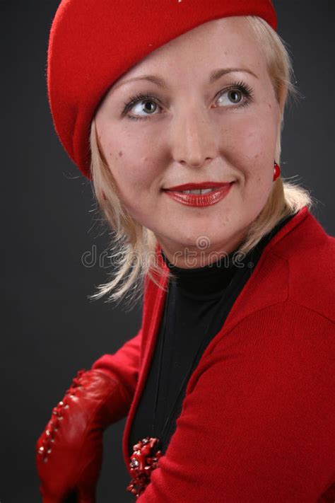 Woman In A Red Dress Stock Photo Image Of Perfect Blonde 47668264