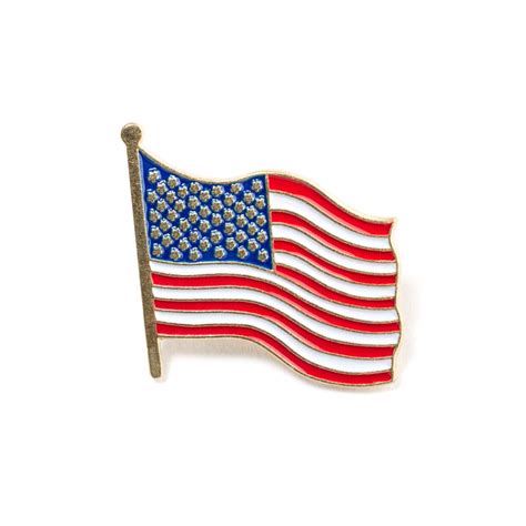 American Wavy Flag Lapel Pin American Wavy Flag Pin Patriotic