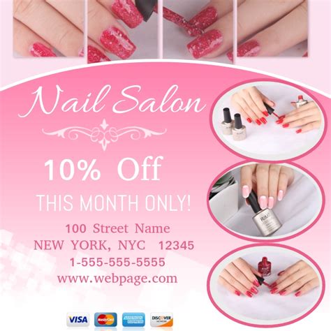 nail salon template postermywall