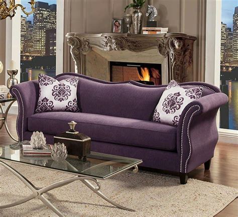 Pin By Enticing On Homes Velvet Sofa Living Room Purple Living Room Victorian Sofa