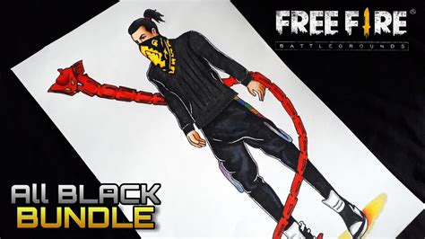 Black Bundle Drawing Cobra Emote Combo Freefire Drawing Kaku Arts