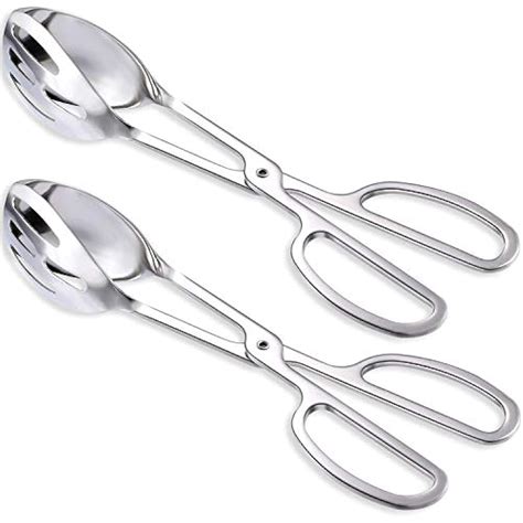 Tongs Buffet Tongs Salad 2pcs Stainless Steel Party Catering Serving Thickening Ebay