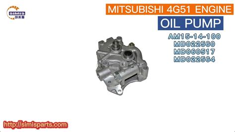 Oil Pump Mitsubishi 4g51 4g52 4g54 G54b Ohc Engine Md060517 Chrysle