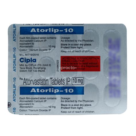 Atorlip 10 Mg Tablet Uses Dosage Side Effects Price Composition