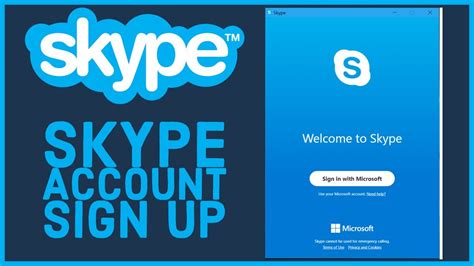 how to make create skype account 2021 skype sign up and account registration youtube