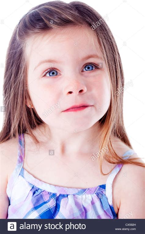 Young Beautiful Girl Portrait Isolated On White Stock Photo Alamy