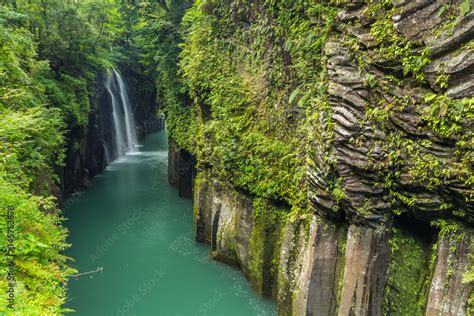 Beautiful Landscape Of Takachiho Gorge And Waterfall In Miyazaki