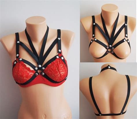 Bra Style Cage Harness 90 S Goth Gothic Hipster Lingerie
