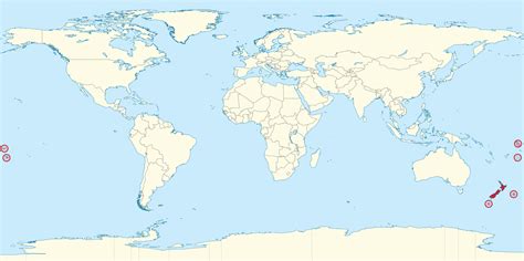 New Zealand On World Map Surrounding Countries And Location On Oceania Map