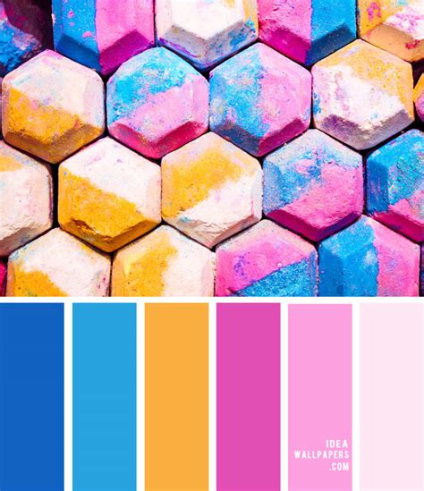 Color Palette 148 Blue Pink And Yellow Color Scheme Idea