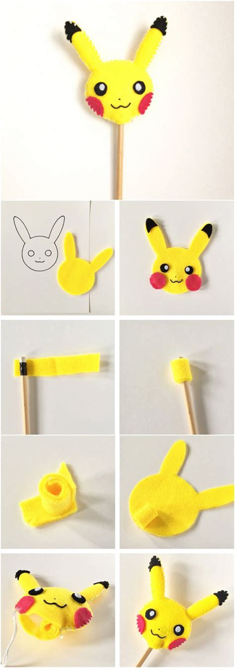 Pikachu Pokemon Felt Pencil Topper Diy Cute Kids Craft For Back To