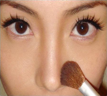 Darken the tip of your nose. How to make your nose look thinner with foundation, bronzer, & loose powder! | Loose powder ...