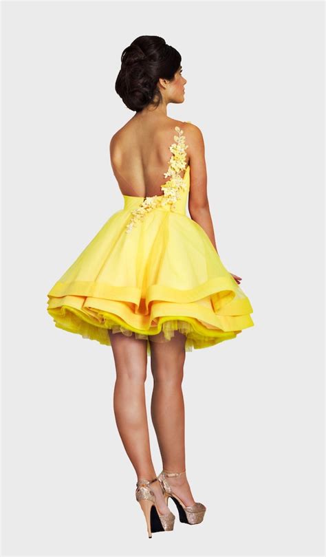 Yellow Short Prom Dress